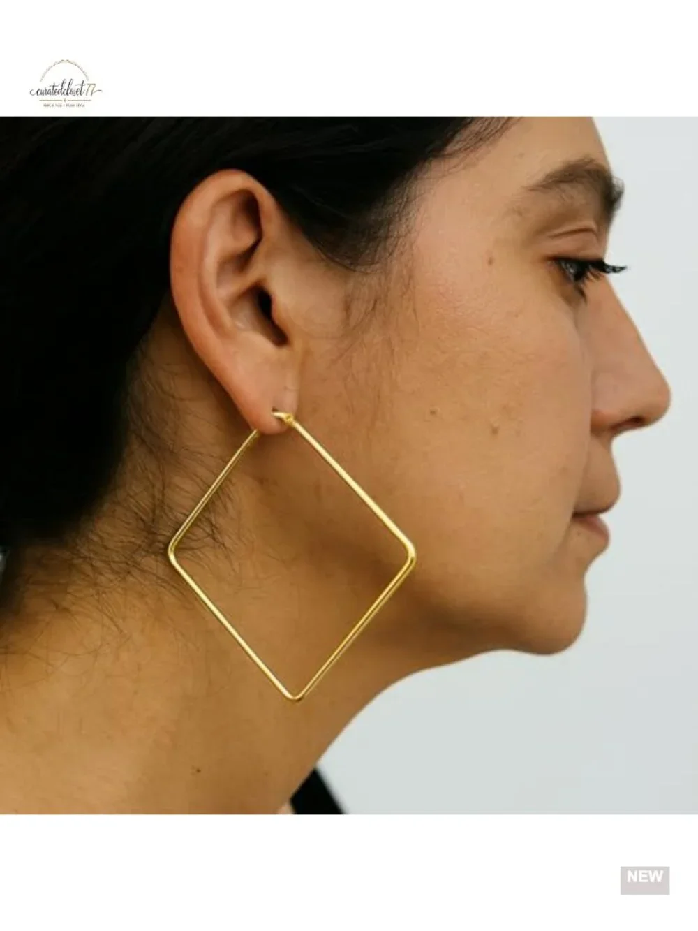 18K Gold Plated Copper Hoop Earrings - Hypoallergenic Lightweight Fashion